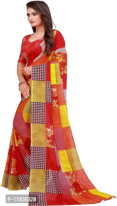 Beautiful Georgette Saree with Blouse Piece-thumb2