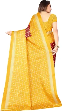 Beautiful Art Silk Saree with Blouse Piece-thumb1