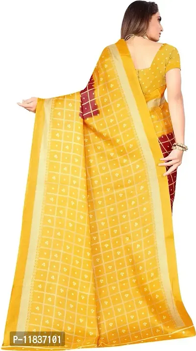 Beautiful Art Silk Saree with Blouse Piece-thumb2