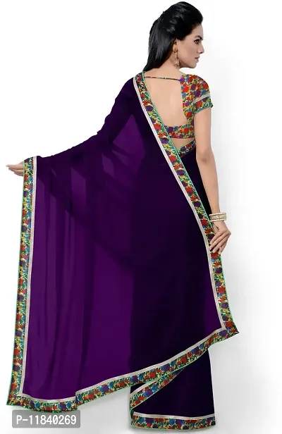 Beautiful Georgette Saree with Blouse piece-thumb2