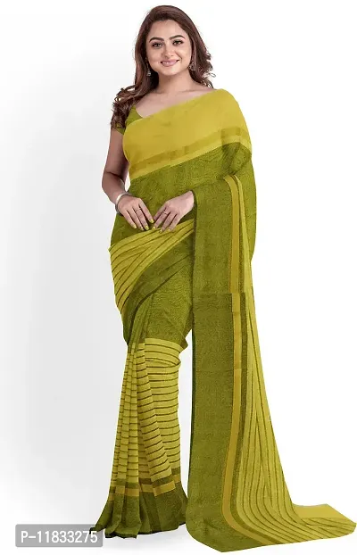 Beautiful Cotton Silk Saree with Blouse Piece-thumb0