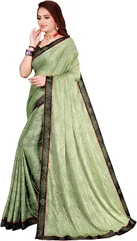 Beautiful Lycra Saree with Blouse Piece-thumb1