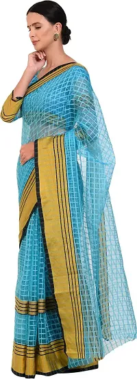 Beautiful Cotton Silk Saree with Blouse piece-thumb2