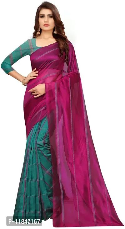 Beautiful Cotton Silk Saree with Blouse piece-thumb0