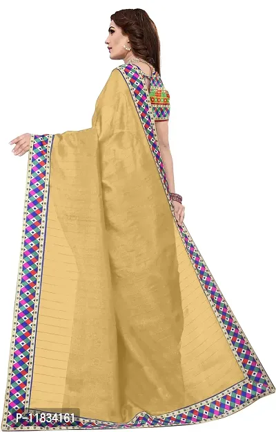 Beautiful Silk Blend Saree with Blouse Piece-thumb2