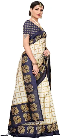 Beautiful Art Silk Saree with Blouse piece-thumb2