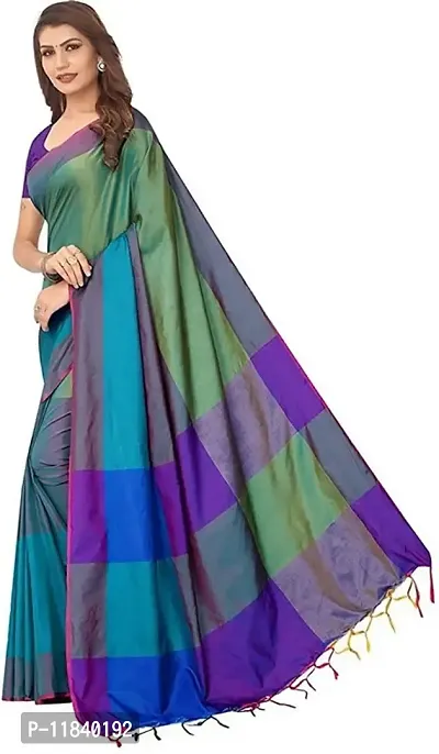 Beautiful Art Silk Saree with Blouse piece-thumb3