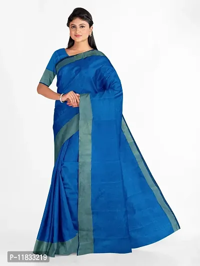 Beautiful Cotton Silk Saree with Blouse Piece-thumb0