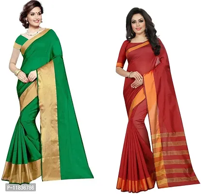 Beautiful Georgette Saree with Blouse Piece Pack Of 2-thumb0