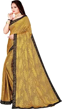 Beautiful Lycra Saree with Blouse Piece-thumb1