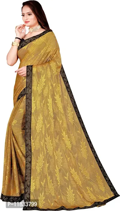 Beautiful Lycra Saree with Blouse Piece-thumb2