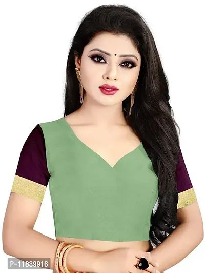 Beautiful Art Silk Saree with Blouse piece-thumb2