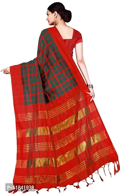 Beautiful Cotton Silk Saree with Blouse piece-thumb4