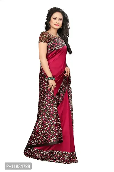 Beautiful Art Silk Saree with Blouse Piece-thumb2