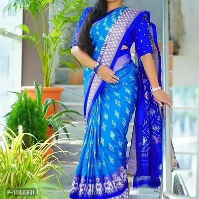 Beautiful Art Silk Saree with Blouse Piece-thumb0