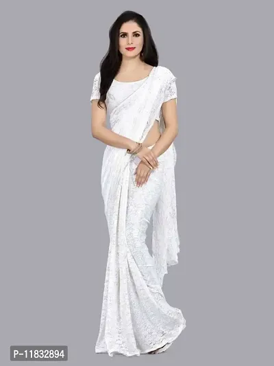 Beautiful Net Saree with Blouse Piece-thumb0