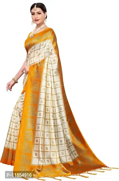 Beautiful Art Silk Saree with Blouse piece-thumb2