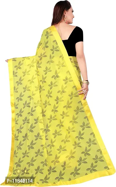 Beautiful Cotton Blend Saree with Blouse piece-thumb3