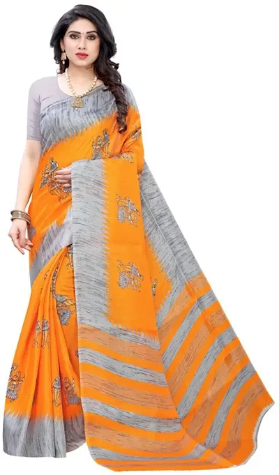 Beautiful Art Silk Saree with Blouse Piece