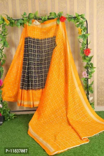 Beautiful Art Silk Saree with Blouse Piece-thumb0