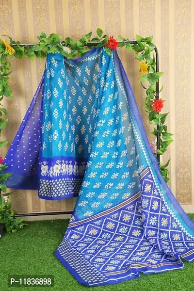 Beautiful Art Silk Saree with Blouse Piece