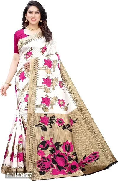 Beautiful Cotton Silk Saree with Blouse Piece-thumb0