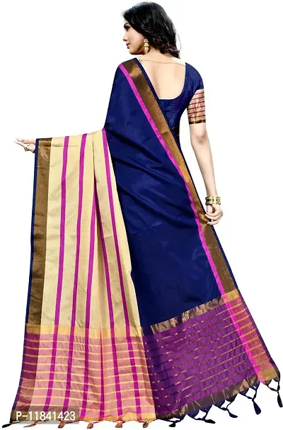 Beautiful Cotton Silk Saree with Blouse piece-thumb2