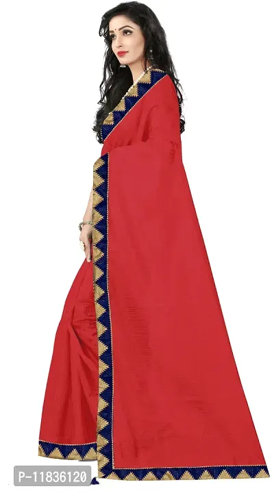 Beautiful Art Silk Saree with Blouse Piece-thumb2