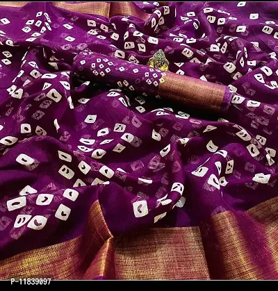 Beautiful Art Silk Saree with Blouse Piece-thumb0