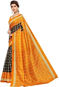 Beautiful Art Silk Saree with Blouse Piece-thumb1