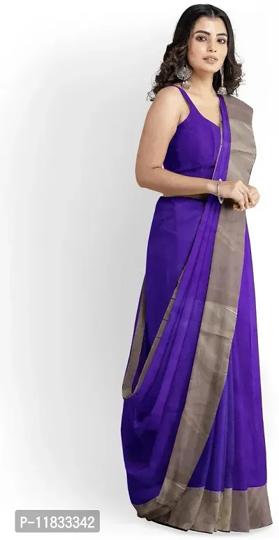 Beautiful Cotton Silk Saree with Blouse Piece-thumb0