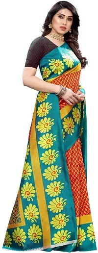 Beautiful Art Silk Saree with Blouse piece-thumb2