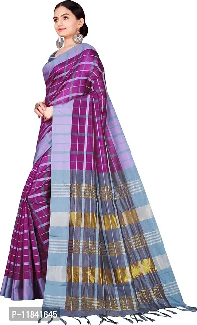 Beautiful Cotton Silk Saree with Blouse piece-thumb0