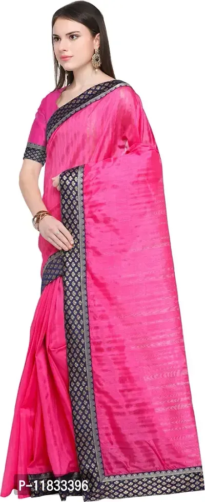 Beautiful Silk Blend Saree with Blouse Piece-thumb2