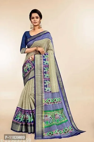 Beautiful Art Silk Saree with Blouse Piece