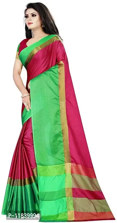 Beautiful Art Silk Saree with Blouse piece-thumb4