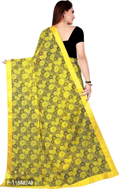 Beautiful Cotton Blend Saree with Blouse piece-thumb3