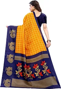 Beautiful Art Silk Saree with Blouse Piece-thumb1