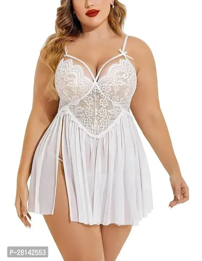 Classic Lace Solid Baby Doll for Women-thumb4