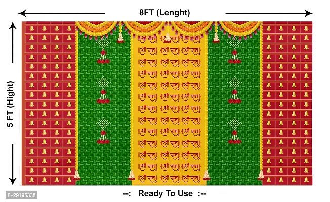 Traditional Background Curtain Cloth For Ram Navami Decoration-thumb2