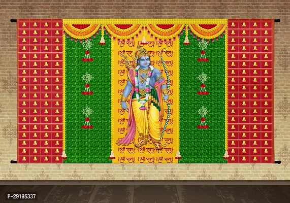 Traditional Background Curtain Cloth For Ram Navami Decoration-thumb0