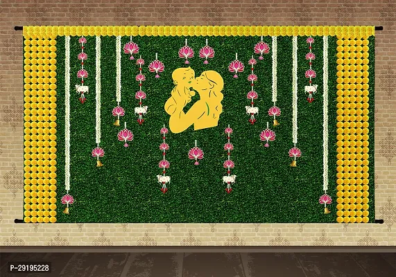 Traditional Background Curtain Cloth For Cradle Ceremony Decoration