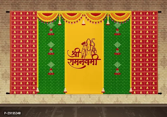 Traditional Background Curtain Cloth For Ram Navami Decoration-thumb0