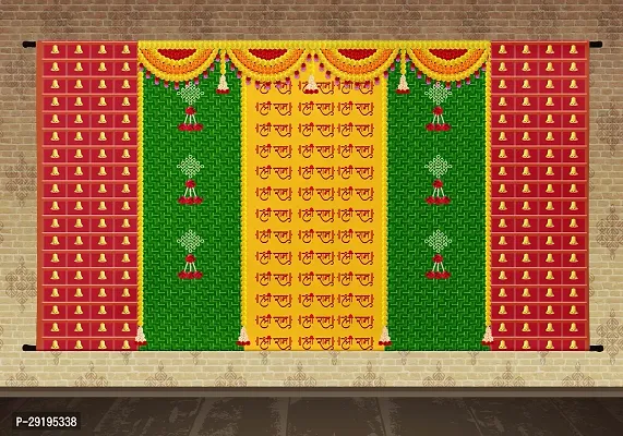 Traditional Background Curtain Cloth For Ram Navami Decoration