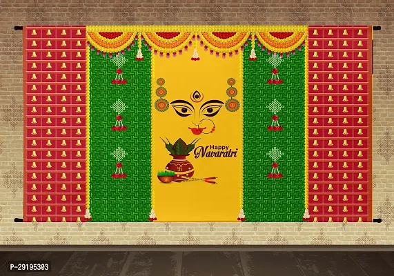 Traditional Background Curtain Cloth For Navaratri Decoration-thumb0