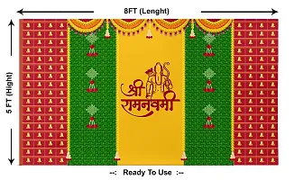 Traditional Background Curtain Cloth For Ram Navami Decoration-thumb1