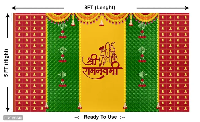 Traditional Background Curtain Cloth For Ram Navami Decoration-thumb2