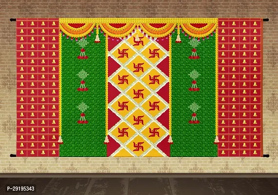 Traditional Background Curtain Cloth For Pooja Decoration-thumb0