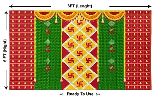 Traditional Background Curtain Cloth For Pooja Decoration-thumb1