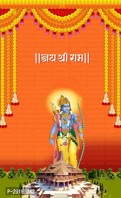 Traditional Background Curtain Cloth For Ram Navami Decoration